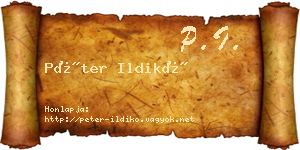 Péter Ildikó névjegykártya